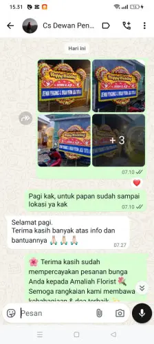 Testimonial Papan Bunga Pernikahan kuta