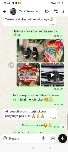 Testimonial Papan Bunga kuta